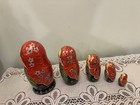Set Of 5 Authentic Russian Matryoshka Nesting Dolls  Intricately Painted