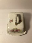 Beautiful Antique Victorian Style Floral W faded Gold Cheese And Butter Keeper