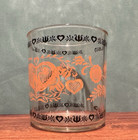 Vintage Hazel Atlas Glass- Amish Folk Cottage Cheese sour Cream  Jar