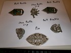 Vintage Rhinestone Shoe Buckle Cliaps  Pin    Belt Buckles Lot 6 Missing Stones