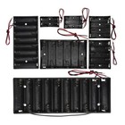 1 2 3 4 5 6 8 Slot Aa Battery Holder Case Plastic Storage Box Wire Leads Flat