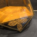 Antique Victorian Filigree Large Gold   Amber Jewelry Casket Ormolu   