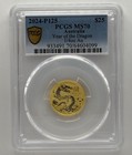 2024 P125  25 Australian 1 4 Oz Gold Lunar Coin     Ms70     Year Of The Dragon      