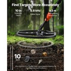Uimoso Metal Detector With 10  Waterproof Search Coil For Gold Detection