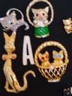 Vintage Cat Brooch Pin   Sold Individually   43 To Choose From   Whimsical
