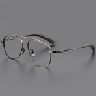 Men Vintage Square Metal Eyeglass Full Rim Frame Ultra Light Spectacles