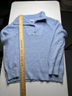 Aerie Cozyup Waffle Button Sweater Sky Blue Oversized Size Medium