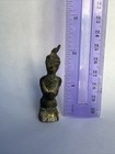 Thai Burmese Ava Buddha Artifact 15th C  24k Gold Bronze Figurine 
