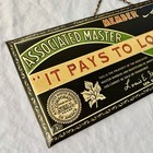 Original Antique 1920   s Associated Master Barbers Of America Barber Tin Sign