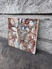 Antique Victorian 6 X 6 Tile Art Nouveau Blues Reds Greens Glazed Cambridge