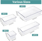 25 Pcs Clear Plastic Drawer Organizer Set  4 Sizes Desk Drawer Divider Organizer