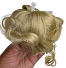 Dollspart Light Blonde Doll Wig 100  Synthetic Bangs Cap 12 Curls Ringlets 01079