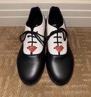 Bloch X Chloe Maud Collab Black white Leather Upper Tap Shoes   Size 7m