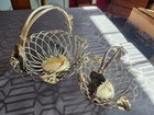Vintage Godinger Silver Plated Wire Grapevine Nesting Basket Set Of 2