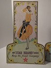 Pair Antique Advertising Star Brand Shoes Countertop Displays Cardboard