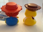 Duckalooz Disney Pixar  Toy Story Jessie   Woody Rubber Duck Set  Approx 3   Nwt