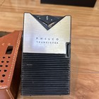 Philco Vintage Transistor Radio With Brown Leather Carry Case 