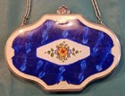 Art Deco Guilloche Enamel Flower Dance Compact Case Ring Chain D f  Briggs Co 