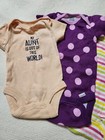 0-3 Month Baby Girl Onsies Bundle Pack Of 5 Also 1 -newborn Nwt