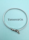 Vintage Tiffany   Co  18k Gold Sterling Silver Love Knot Hook Eye Bracelet 6 5   