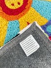 Jellybean Folk Art Flowers Accent Rug 20x30 Washable Indoor Outdoor