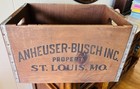 Vintage Wooden Anheuser Busch Beer Crate Box