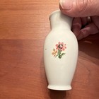 Hollohaza White Porcelain Mini Vase Budapest Hungary Souvenir Floral 1834