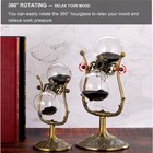 Vintage 60 Minute Hourglass Sand Timer Large Brass Engraved Rotating New 