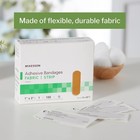 Sterile Fabric Adhesive Bandages 1x3in Strip 100ct First Aid Wound Care Pack