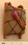Vtg 1950s Backpack Boy Scout Handmade Carved Painted Neckerchief Slide Bsa Art
