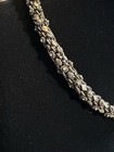Stunning 17in Vintage Articulated Daisy Flower Sterling Silver Necklace