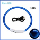 Rechargeable Led Light-up Flash Glow Collar Dog Pet Safety Micro Usb Adjustable