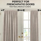 2 Pack Magnetic Curtain Rod For Metal Doors  French Door Curtain Rods