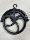 Vintage Cast Iron Well Pulley Antique Old Farm Wheel Barn Tool