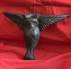 Antique Vintage Cast Iron Owl 7    Tall 10    Wing Spread Original Patina Leg  Vgc