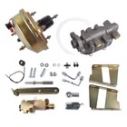 For 1960-66 Chevy C10 C20 Truck 8  Zinc Single Power Brake Booster Kit Disc drum