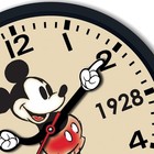 Accutime Mickey Mouse Retro Watch Hands Analog Display Round 10  Wall Clock