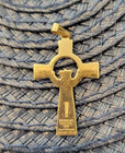 Solvar Ireland 14k Gold Claddagh Celtic Cross Pendant 1 3g Irish Hallmarked