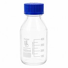 500ml Glass Media Bottle  Round  Gl45 Screw Cap Karter Scientific 251m4  single 