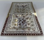 Vintage Georges Briard Mid-century Divided Glass Tray 14  X 8 5  Gold Floral