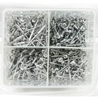 1000 Pc Rivet Set Assortment Storage Case Blind Pop Hand Air Riveter Aluminum