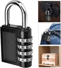 Combination Lock Resettable 4-digit Anti Rust Weatherproof Padlock Metal Locks