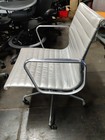 Eames Herman Miller Executive  Aluminum Management  Desk Chair Silver Leather 