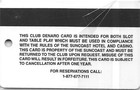 Suncoast Casino - Las Vegas  Nv - 1st Issue Slot Card  00-01 Winter Bowlers Club