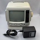Vintage Portable Black   White Tv 5 Inch Screen Radio Model Sw-0615 Tested