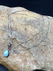 Native American Navajo Indian Sterling Silver Turquoise Pendant 08975