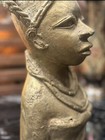 Antique African Benin Bronze Head Queen - Nigeria Benin  Tribal Art  Heavy