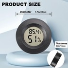 Weimeltoy Hygrometer Thermometer Digital Humidity Meter 2 Pack Black