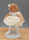 Vtg Delores Coles Sculpted Little Girl Doll Artisan Dollhouse Miniature 1 12