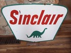 Vintage Porcelain Large Sinclair Gas   Oil Advertising Sign Double Sided 42   30